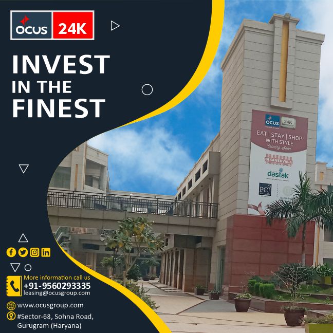 ocus_group's tweet image. OCUS-24K | INVEST IN THE FINEST
#mall #retail shops #office spaces #service apartments #multiplex #food court #business #real estate #purchase #booking #sale #leasing #Sector 68, Sohna Road, Gurugram #leasing@ocusgroup.com #www.ocusgroup.com #+91-9560293335