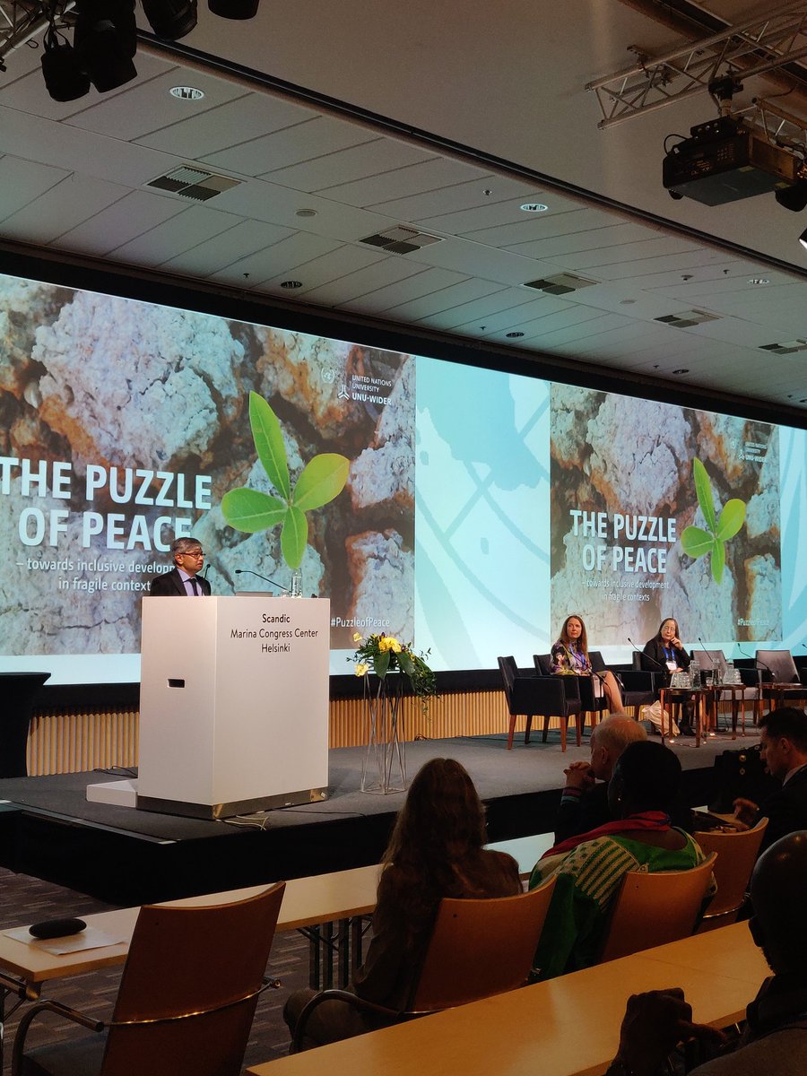 UNUWIDER's tweet photo. Now has started day 1 of #PuzzleofPeace Conference, with a welcome speech by UNU-WIDER Director @kunalsen5.

Online registration is open throughout: https://t.co/hWEZaWgeUB. Join the conversation with #PuzzleofPeace and tagging us @UNUWIDER ✨ https://t.co/EX7Wooddxl
