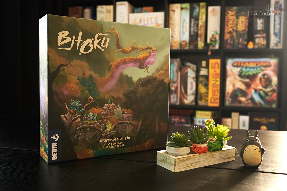 harshadbari's tweet photo. @devirgames Thank you for making this game. Just received it. Me &amp; @thevioletwall played it last weekend and it was a lot of brainy fun! We live in Japan and love #StudioGhibli so the theme connected with us a lot. It's good to see #HeavyEuro with a theme, especially this one. #Boardgames https://t.co/PLUlZLKuSt