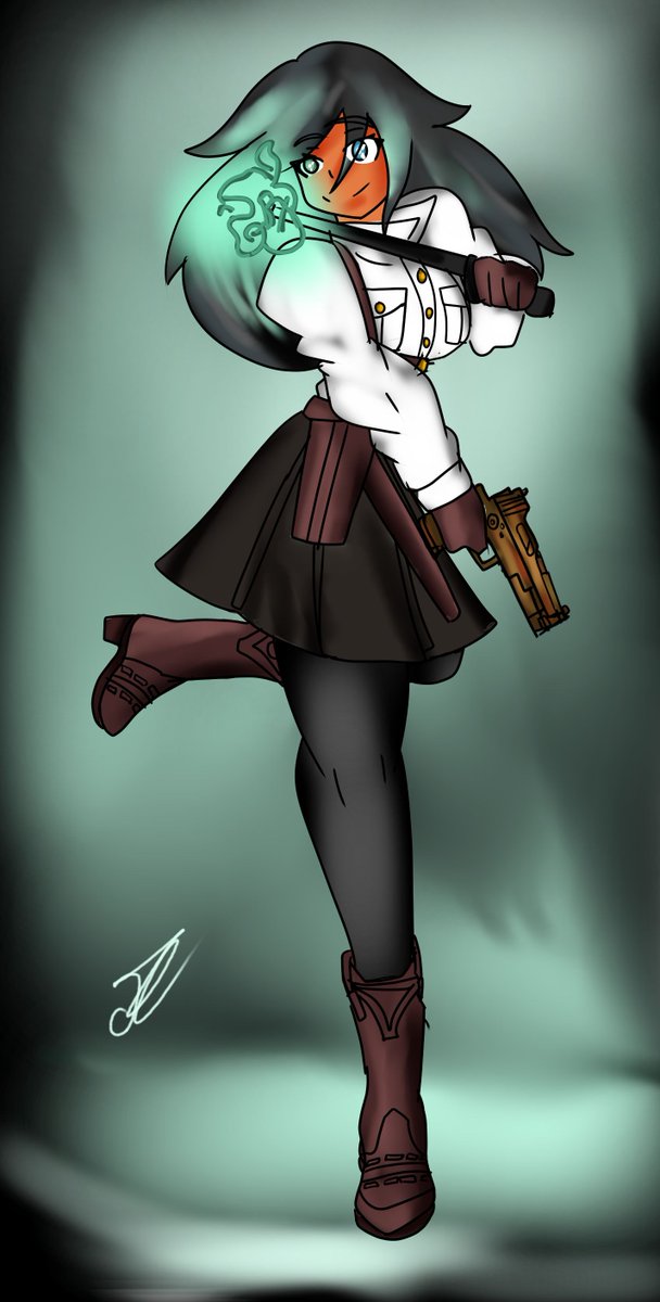 distractthemon1's tweet photo. Carol dances in the wind, and aurora, waves her wand and pistol. Ready to discharge her wand. And to present her happiness. The wand and the pistol ready for the battle ahead.
Carol aka heroine name: Eir. and belongs to me. #caroline #eir #minimumwagehero #smile #heterochormia https://t.co/OSHfhZVGyC
