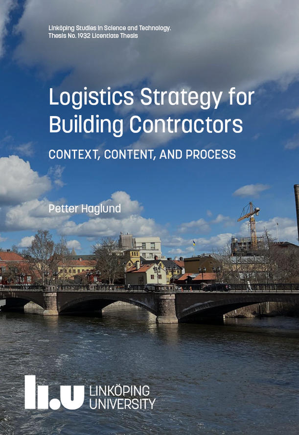 LiU_EPress's tweet photo. Licentiate seminar this week: Petter Haglund, Logistics Strategy for Buildin... Friday 20 May, 09:15 in K2, Kåkenhus, Campus Norrköping, N https://t.co/jYlDfsQ2kg