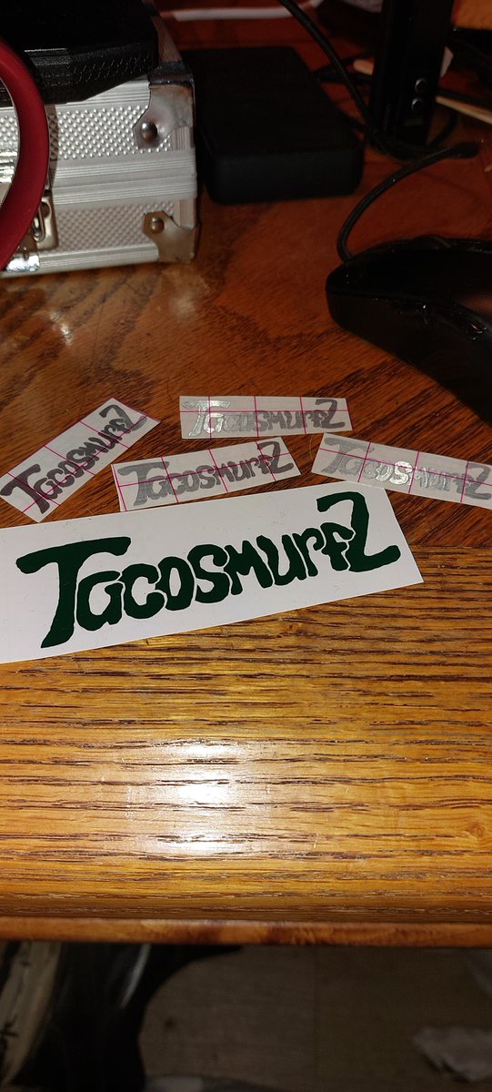 TacoSmurfz's tweet photo. Who Wants Custom Permanent or removable stickers & vinyls!?!? HMU for custom orders. Where are my #TwitchStreamers at? #creators #creatorshare https://t.co/w6GcdACTku