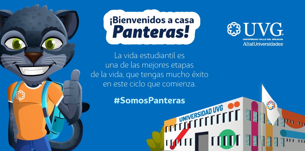 Soy_UVG's tweet photo. Estamos muy contentos de tenerte de vuelta en nuestras aulas. ¿Estás listo para seguir alcanzando tus metas profesionales? 💪😎🎓
#BackToSchool #Clases2022 #UVG #PanterasUVG https://t.co/knRW88jgNY
