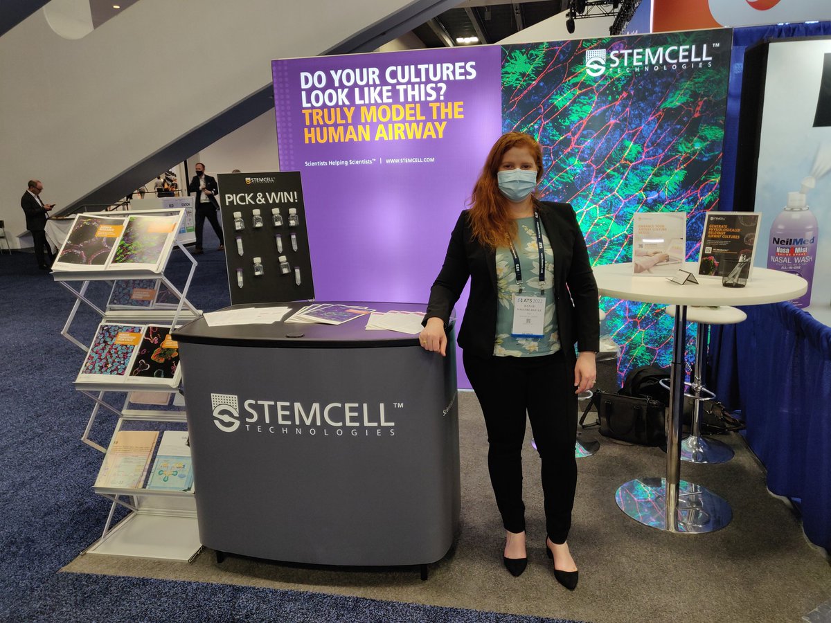 DanayMaestre's tweet photo. Let's talk about your airway and alveolar cell culture. Come say hi! 😃 #ats2022 #stemcelltechnologies https://t.co/XcHjLweUL6