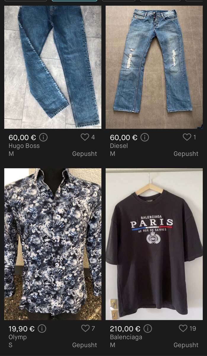 m_mdo78's tweet photo. Wenn Du aus finanziellen UND nachhaltigen Gründen für die Söhne gebrauchte Kleidung kaufen willst und seit 20 Vinted Seiten nur so was siehst… entweder steht Vintage dran oder irgendeine Marke… 🤔#nachhaltig #2ndhand #binichimfalschenfilm #vintage #sowirddasnix https://t.co/7ClGd6Ta93