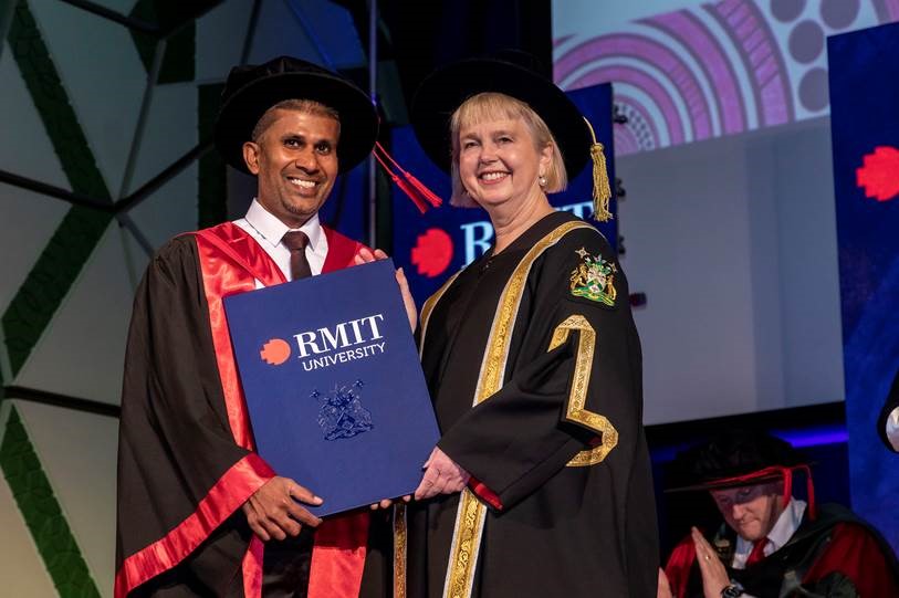 RMIT's tweet photo. It was an amazing day to celebrate our graduating doctoral degree students last Friday! Congratulations once again on all your hard work and resilience over the last few years. We couldn’t be prouder! #PHDGraduation #RMITGrad #Graduation #PHD #SoProud https://t.co/hHtMzHJeo8