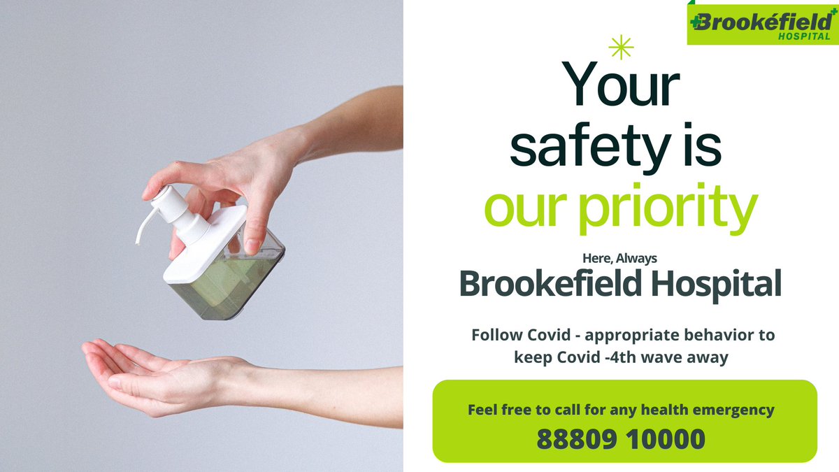 brookefield_h's tweet photo. YOUR SAFTEY IS OUR PRIORITY - BROOKEFIELD HOSPITAL
To book your appointment visit https://t.co/2LYNxuXIS8
For any health emergency feel free to call us on 8880910000.
#health #healthylifestyle #nearbyhospital #brookefieldhospital
#whitefieldhospital #brookefieldhospital https://t.co/kVZZRvFMRc