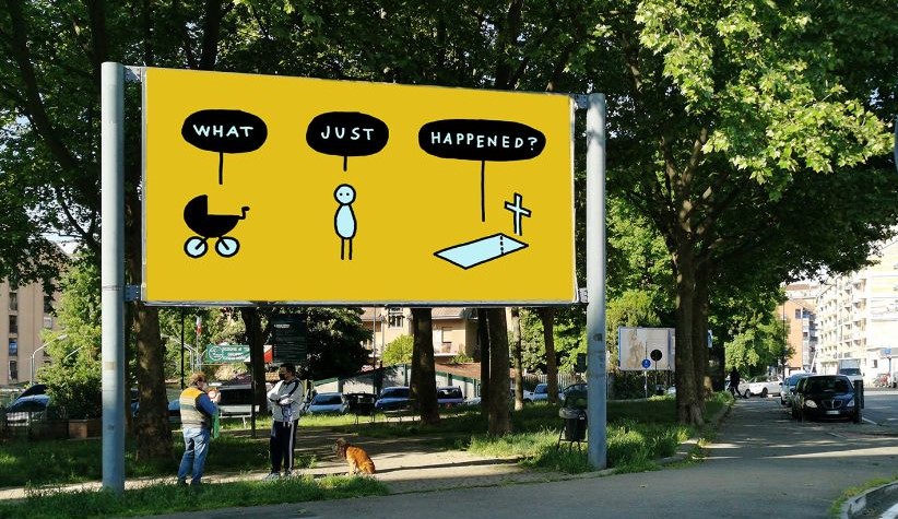 EdoardoArpaia's tweet photo. Ritorna #OperaViva, il Manifesto nella rotonda di piazza Bottesini a #Torino, col nuovo curatore e artista islandese #JonGnarr. 1° appuntamento: “What has Happened?” (2022) del fumettista #HugleikurDagsson. Inaug 18 maggio ore 18.30.
https://t.co/8MiomDxyzZ

@Flashback_TO #turin https://t.co/EHOYH702Zt