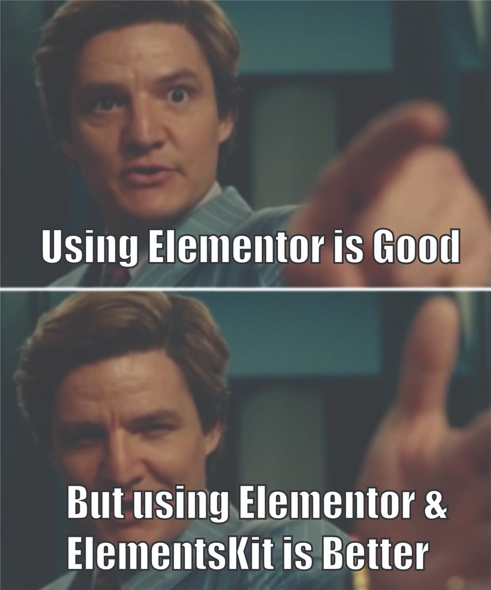 wpmetcom's tweet photo. Elementor has brought a revolution in WordPress Web Design. But ElementsKit makes it complete and fills the gaps where necessary with all the additional features, functionalities, and improvements.

#elementor #ElementsKit #WordPress #WordPressMeme https://t.co/5Kk1V5xSut