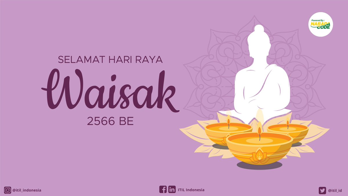 itil_id's tweet photo. Selamat Hari Raya Waisak untuk rekan-rekan sobat IT yang merayakan. Semoga kesederhanaan dan kebijakan Buddha menjadi contoh untuk selalu melakukan kebaikan. https://t.co/PpXaZKSino