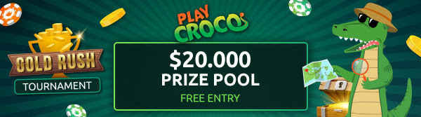 slotsplaycasino's tweet photo. #PlayCroco tournament is YOUR thrilling game play for BIG wins 
Tournament Name – #GoldRush 
Prize Pool – $20,000  Buy in – Free (get 2000 credits) 
Add-Ons – $20  Now until May 31st
https://t.co/murK8WtDPe https://t.co/dEuy0J8UPV