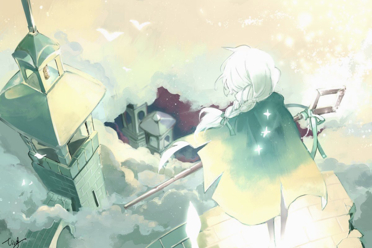 「引用RTでお気に入りの絵を4枚載せて4人の方に繋ぐ【アートトレイン】
Retal」|時のイラスト