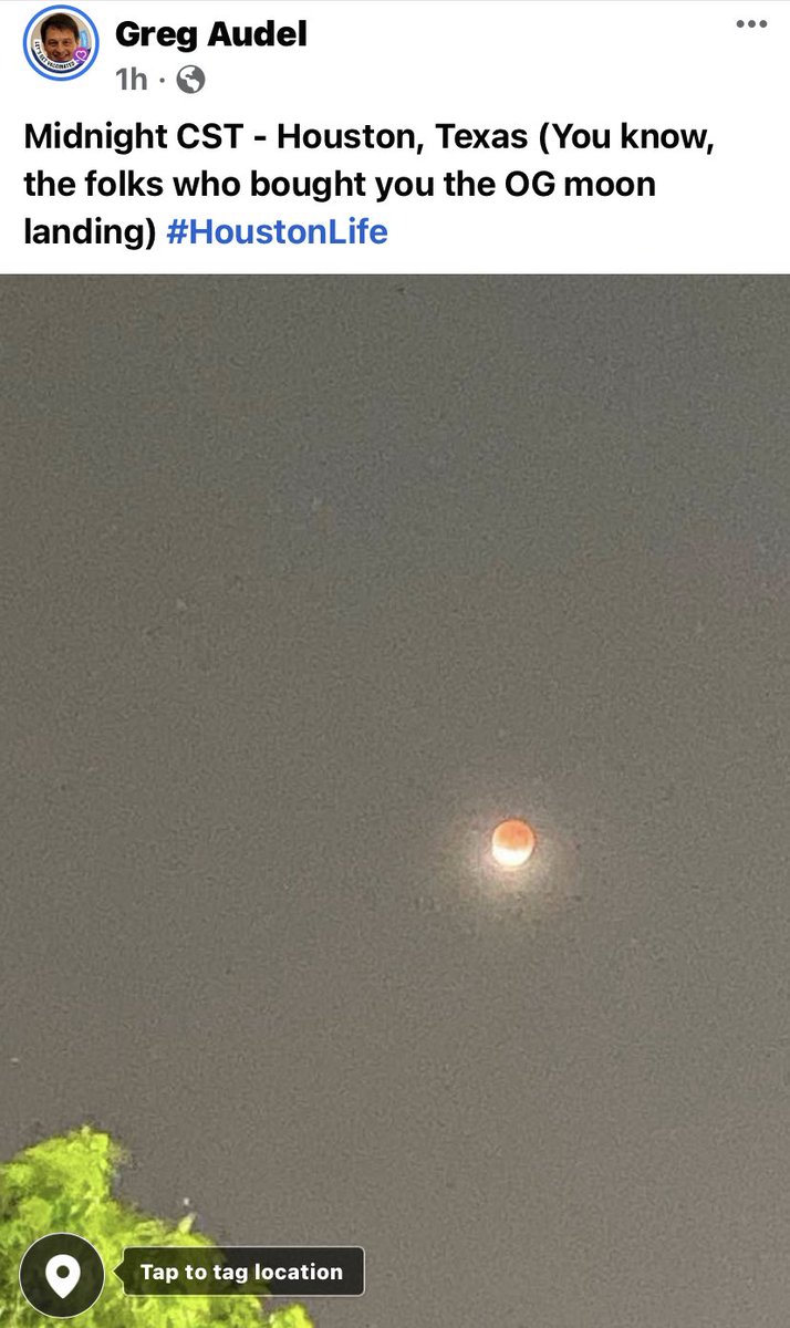 Midnight CST - Houston, Texas (You know, the folks who bought you the OG moon landing) #HoustonLife