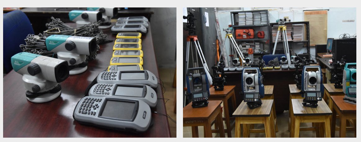 KIITCivil's tweet photo. Here we present the Surveying/ Geomatics Engineering Laboratory of the SCE, KIIT.
- The Lab consists of traditional to modern instruments such as Total Station, GPS, Auto levels, etc. 
- The lab teaches estimation of R.L., angle, bearings, etc.
https://t.co/irWmY8WfKl https://t.co/EhxVYUMrRh