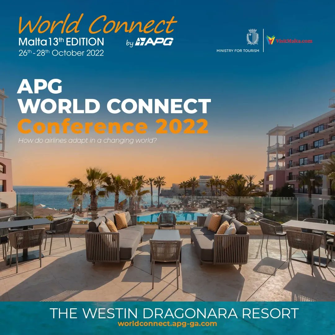 APG_Network's tweet photo. The 13th #APGWorldConnect Conference takes place in Malta from 26 - 28 Oct 2022 at the @westinmalta Dragonara Resort, a gateway to luxury in Malta.
Registration is now OPEN! https://t.co/6s6kDGN5m9
#APGWC2022 #conventionsmalta #visitmalta
#moretoexplore https://t.co/nYlyvBhJy1