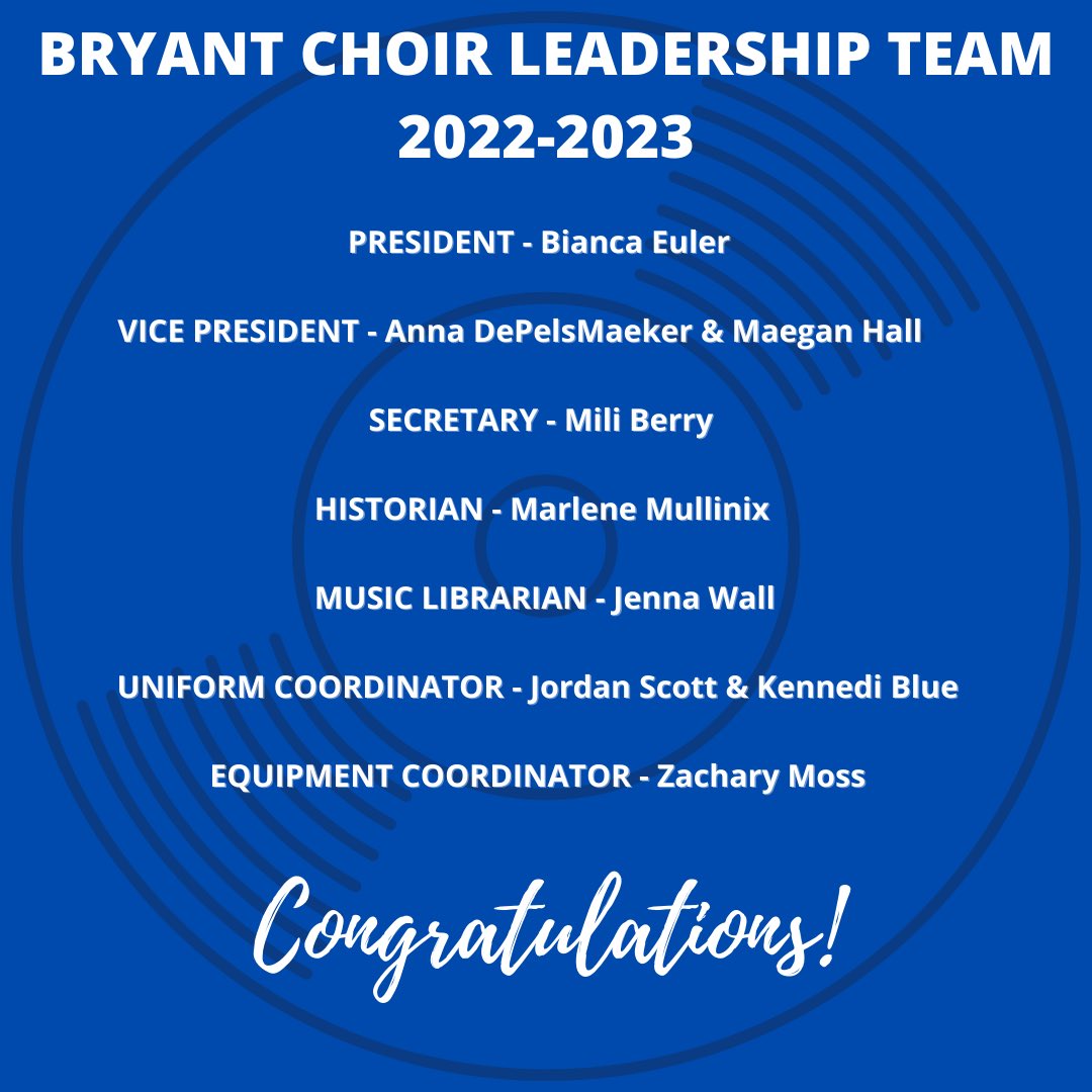 Drumroll please🥁…

Introducing your 2022-23 Leadership Team! So excited for all they have planned! Stay tuned! #limitless 🎶