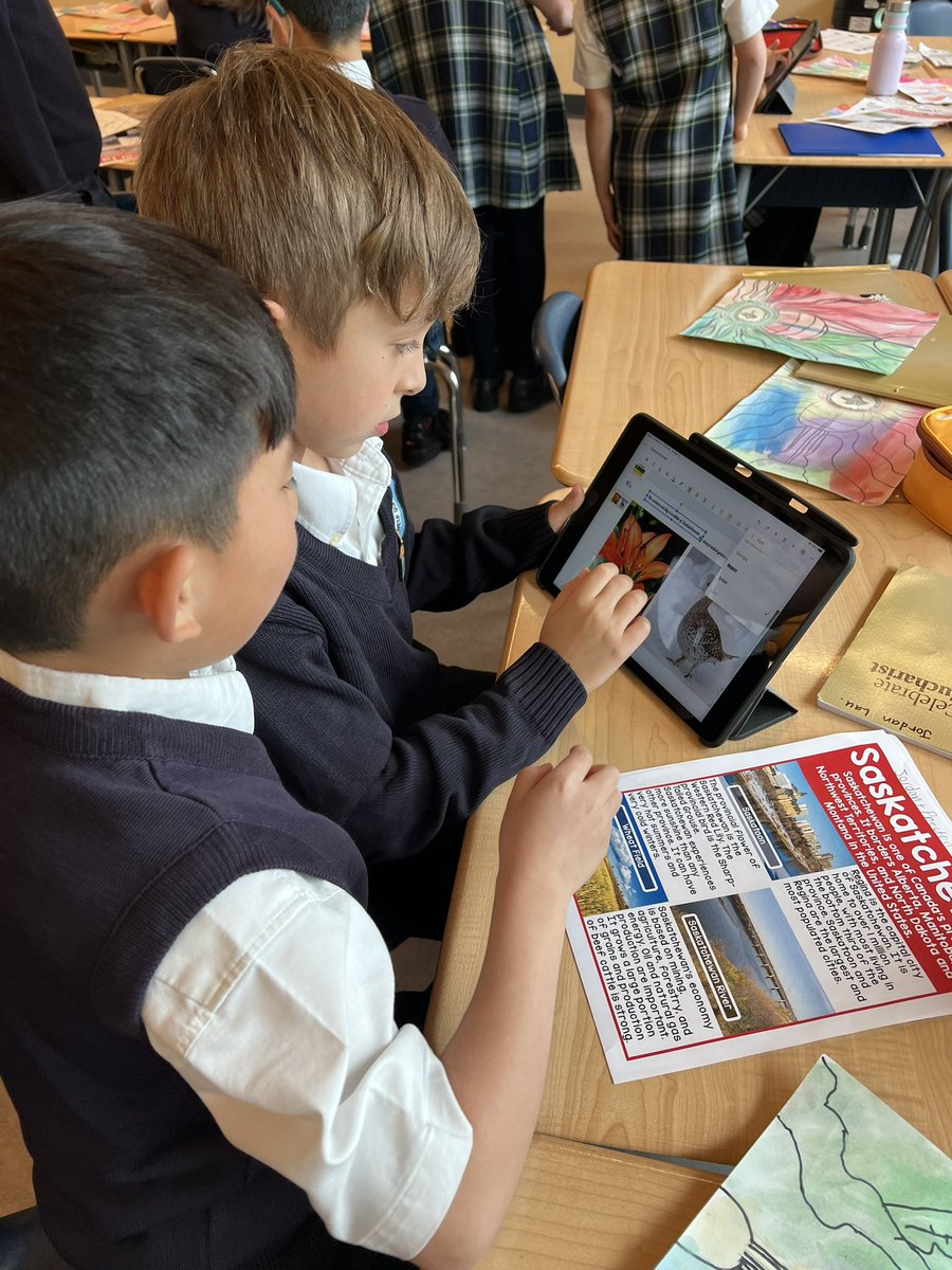 Giving Ss the tools and resources to be successful - they are incredibly tech savvy and are digitally skilled! Here, Ss are using their reading comprehension skills to record main ideas and details about each province and territory into <a href="/GoogleForEdu/">Google for Education</a> Slides!