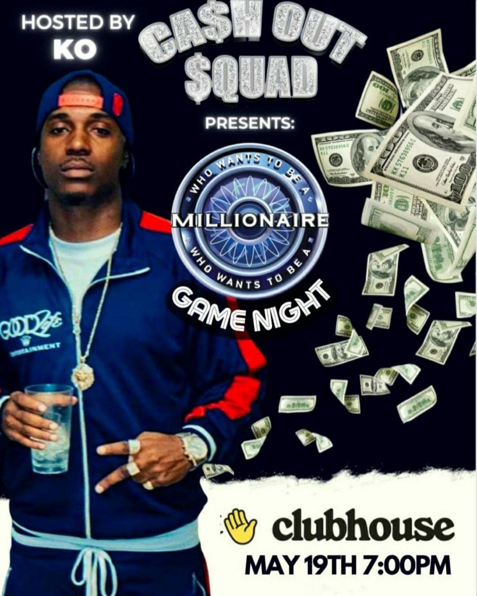 <a href="/JAYC_OSD/">CA$H OUT $QUAD</a>
 🚨EVERY THURSDAY🚨 COME JOIN THE FUN AND WIN SOME CASH ON <a href="/clubhouse/">Clubhouse</a> !! JUST DOWNLOAD THE APP AND ADD (KO DaLOk) SO I CAN ADD YOU BACK AND INVITE YOU TO THE CLUB!!