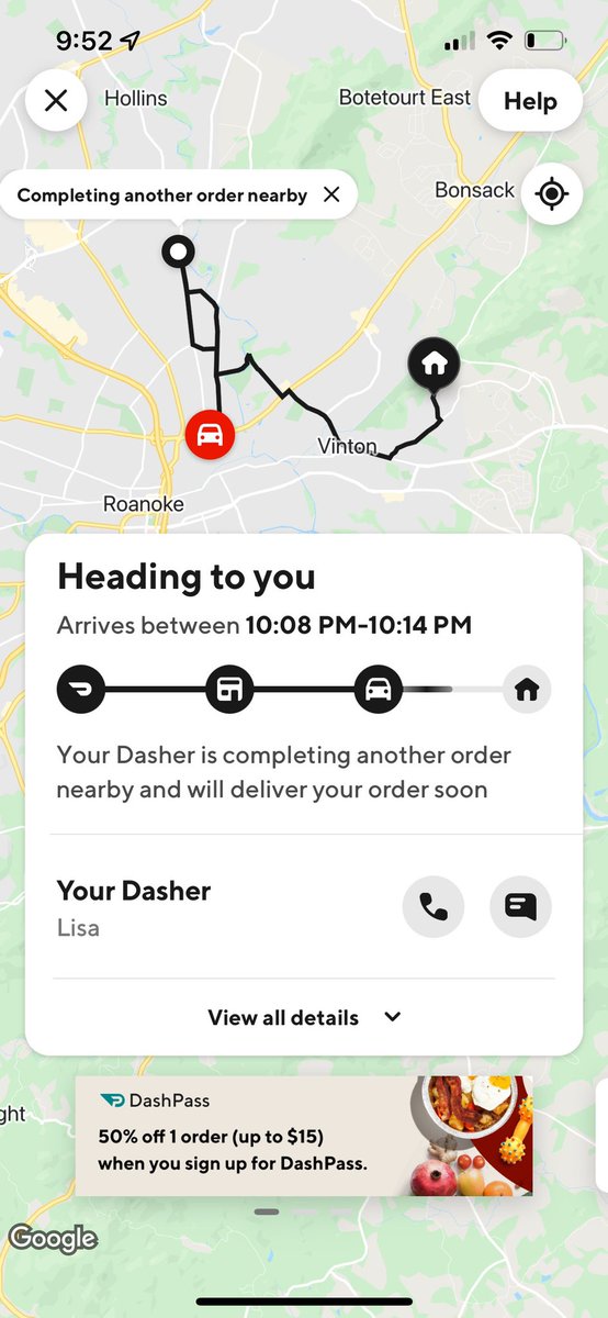 bmeie001's tweet photo. Hey @DoorDash How is this acceptable? We ordered at 8:40pm, it was picked up at 9:20pm, and now they are delivering two other orders in front of ours? So, it’s ok to leave our food sitting in the car for almost an hour? https://t.co/Itiwzag4Tf