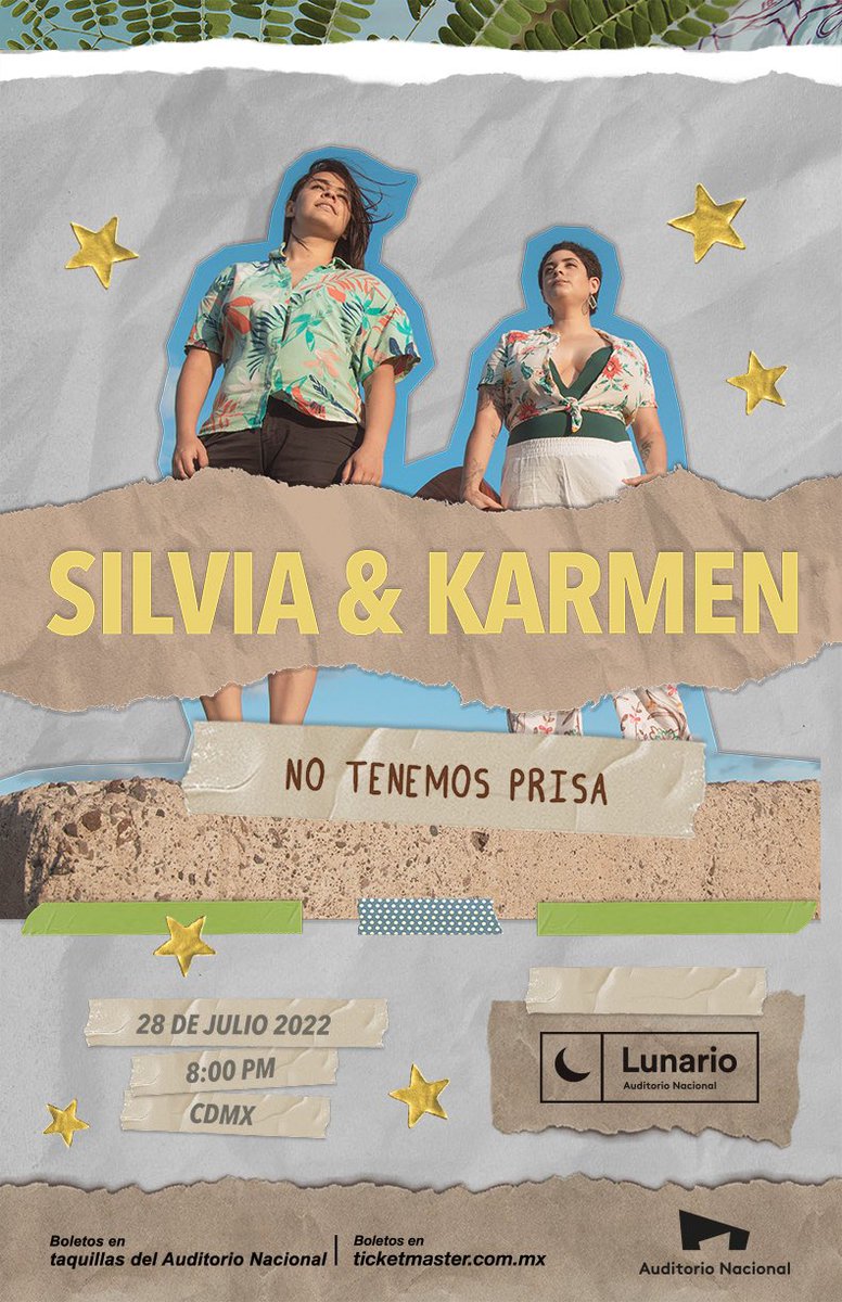 silviaykarmen's tweet photo. NOTICIÓN ❤️‍🔥 Haremos un concierto en el @lunariomx 😭🥲 
Estamos que no lo podemos creer, ¡viviendo el sueño! Este será un gran graaaaaan concierto. Qué emoción poder pisar por segunda vez ese escenario y poder presentarles ahí nuestro álbum nuevo «No tenemos prisa». https://t.co/aOcoOxMDla