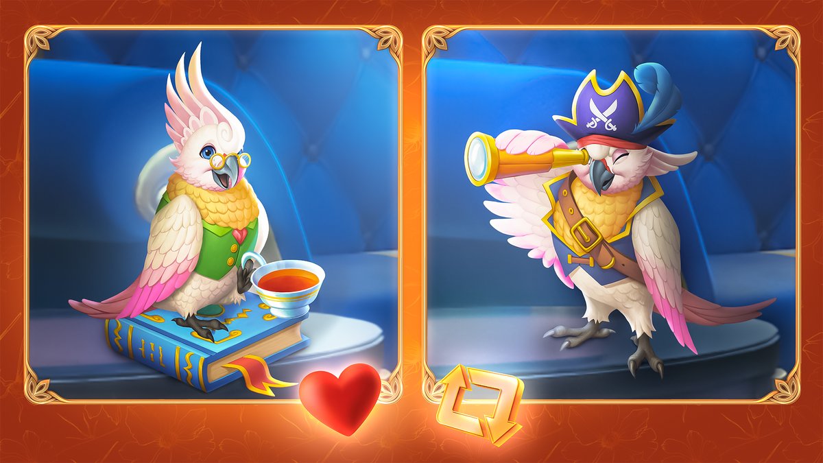 SeekersNotes's tweet photo. Which Ricardo do you like the best? 🦜️
❤️️ Like to vote for Ricardo the Sea Terror 
🔁 Retweet if you like Professor Ricardo more!

#seekersnotes #mobilegame #hiddenobjects https://t.co/W7BzAQkehJ
