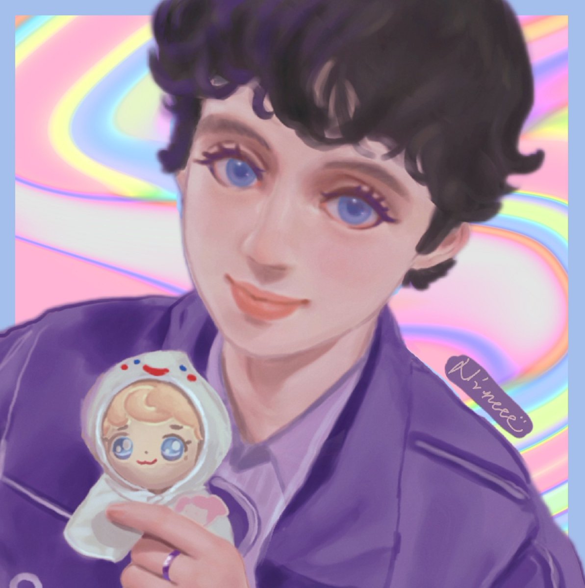 troyeboyeee's tweet photo. @troyesivan &amp; mini troye 🍬
Drawn by me 😘 @mamamellet https://t.co/Uj6uSdYNZY