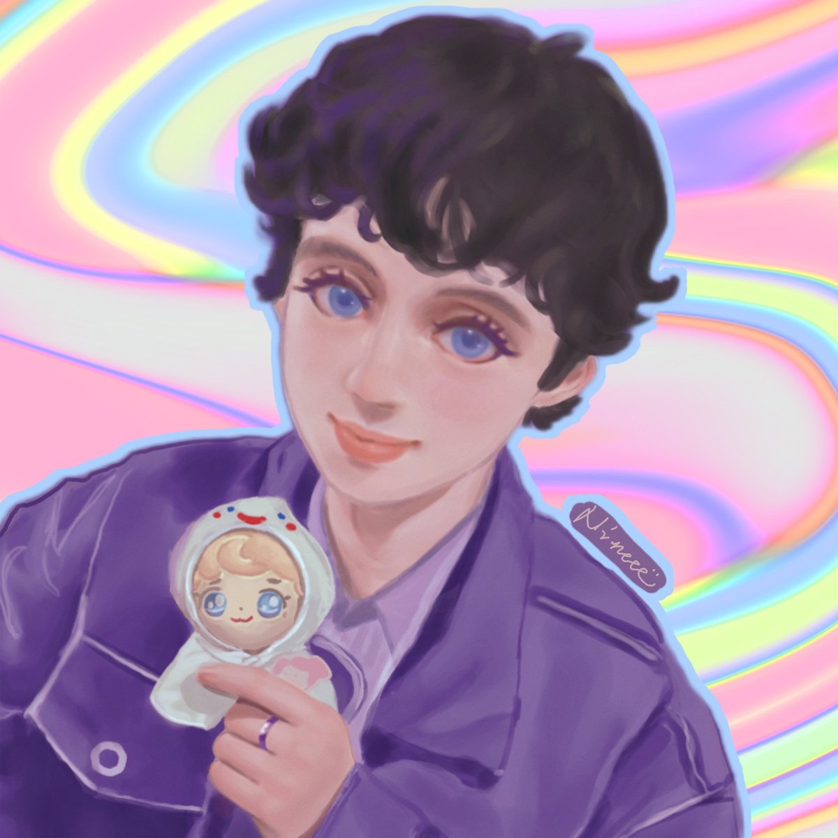 troyeboyeee's tweet photo. @troyesivan &amp; mini troye 🍬
Drawn by me 😘 @mamamellet https://t.co/Uj6uSdYNZY