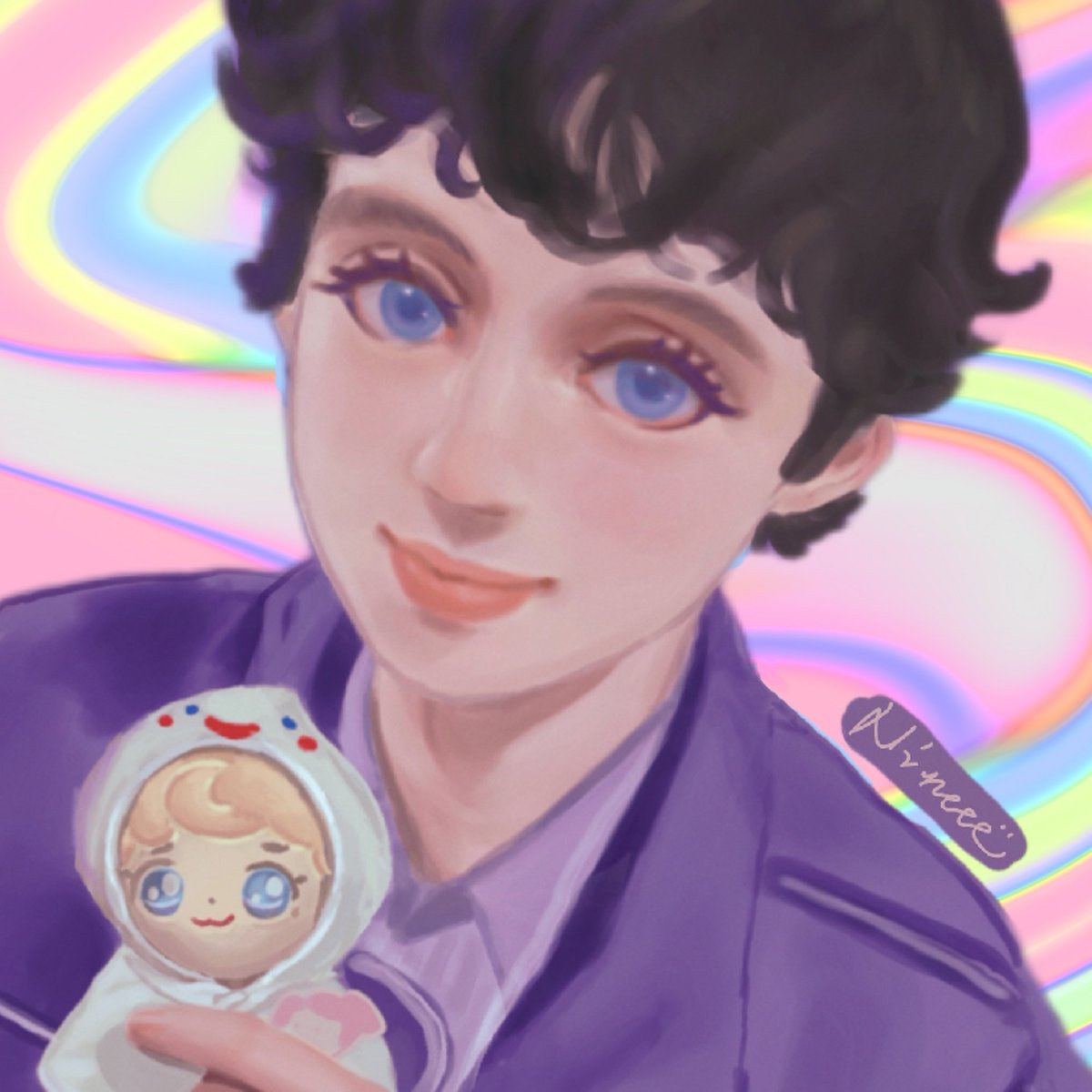 troyeboyeee's tweet photo. @troyesivan &amp; mini troye 🍬
Drawn by me 😘 @mamamellet https://t.co/Uj6uSdYNZY