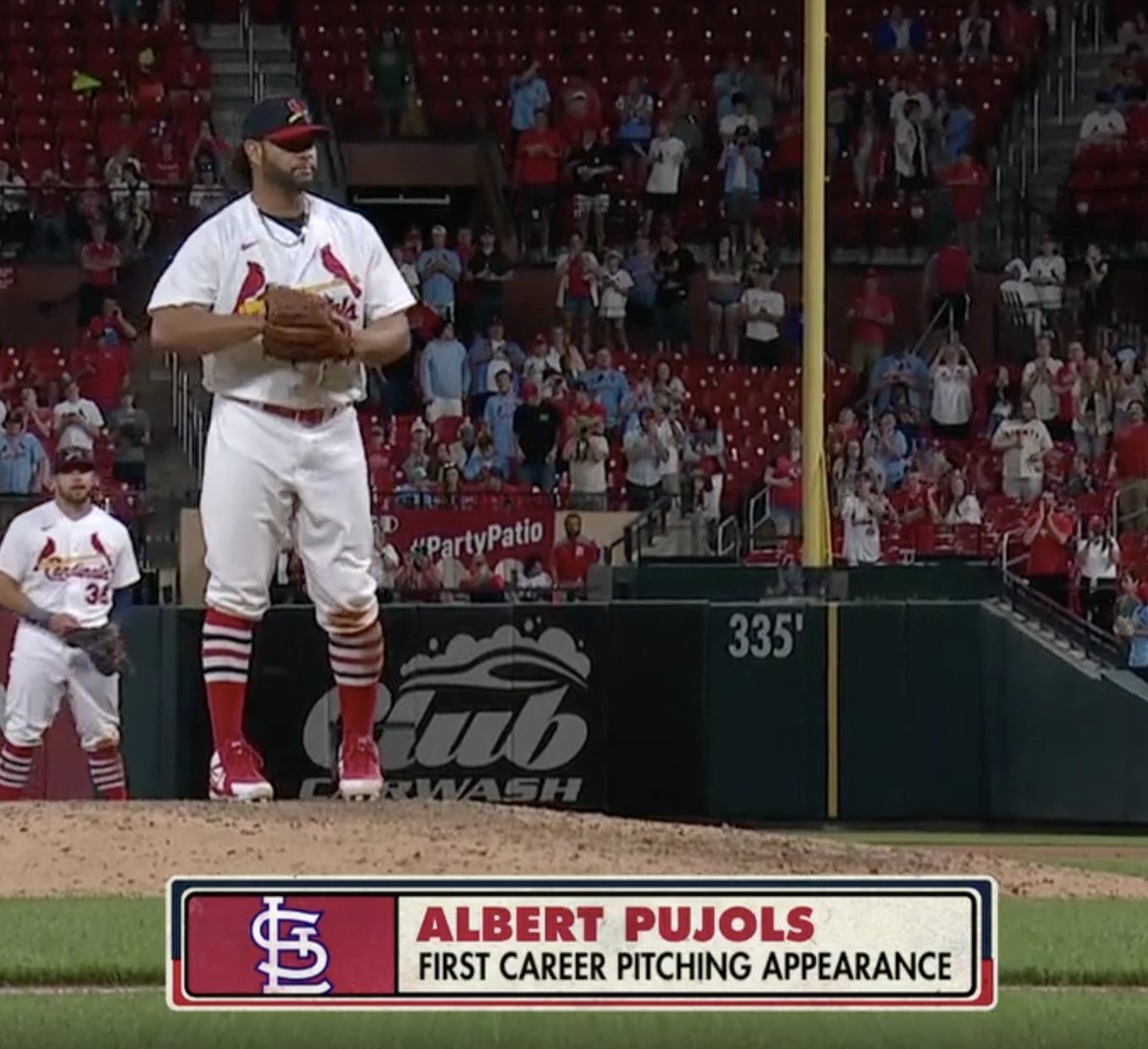 Albert Pujols is currently pitching for the Cardinals.