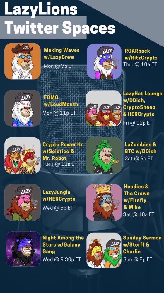 cryptosheep.eth (@cryptosheep_eth) on Twitter photo <a href="/LazyLionsNFT/">Lazy Lions 👑</a> Live #LAZYCUBS mutations in daily spaces!
Save your 🥛 / 🧃 for our daily shows!!
<a href="/LazyHatNFT/">LazyHats™️</a> | <a href="/RitzCryptz/">🅡𝐢𝐭𝐳₿𝐢𝐭𝐳</a> | @DDish123 | <a href="/LOUDMOUTH_ETH/">LOUDMOUTH.ETH #NFT #Advisor #Speaker</a> | @HERCryptoVentur | <a href="/cryptosheep_eth/">cryptosheep</a> | <a href="/LOUDMOUTH_ETH/">LOUDMOUTH.ETH #NFT #Advisor #Speaker</a> | <a href="/DarQsolstice/">Solstice</a> | <a href="/MrRobot115/">SuPerHuMan</a> | @HERCryptoVentur | <a href="/downstorffleon/">Storff</a> | @LazyCrewGang <a href="/LazyLionsNFT/">Lazy Lions 👑</a> Live #LAZYCUBS mutations in daily spaces!
Save your 🥛 / 🧃 for our daily shows!!
<a href="/LazyHatNFT/">LazyHats™️</a> | <a href="/RitzCryptz/">🅡𝐢𝐭𝐳₿𝐢𝐭𝐳</a> | @DDish123 | <a href="/LOUDMOUTH_ETH/">LOUDMOUTH.ETH #NFT #Advisor #Speaker</a> | @HERCryptoVentur | <a href="/cryptosheep_eth/">cryptosheep</a> | <a href="/LOUDMOUTH_ETH/">LOUDMOUTH.ETH #NFT #Advisor #Speaker</a> | <a href="/DarQsolstice/">Solstice</a> | <a href="/MrRobot115/">SuPerHuMan</a> | @HERCryptoVentur | <a href="/downstorffleon/">Storff</a> | @LazyCrewGang