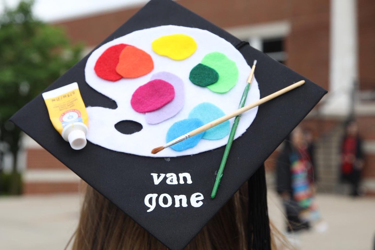 MonmouthCollege's tweet photo. As usual, Scots’ creativity was on display during Sunday’s Commencement ceremony. ❤️🏛❤️🎓 #RollScots #ItsGreatToBeAScot #Scots22 More mortar board art – along with more than 2,700 other photos from 2022 Commencement Weekend – are available here: https://t.co/UWOZD57AQc https://t.co/7gJrFXSFyU