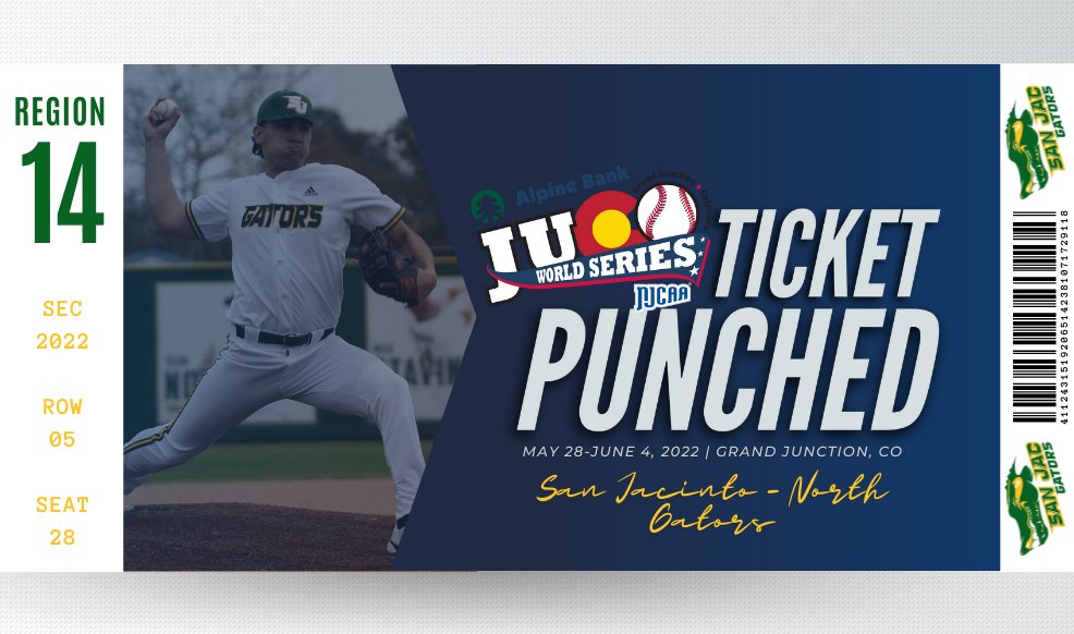 Ticket Punched 🎟️👊

San Jacinto-North wins the Mid-South District Championship and advances to the 2022 #NJCAABaseball DI World Series in Grand Junction.

njcaa.org/sports/bsb/202…