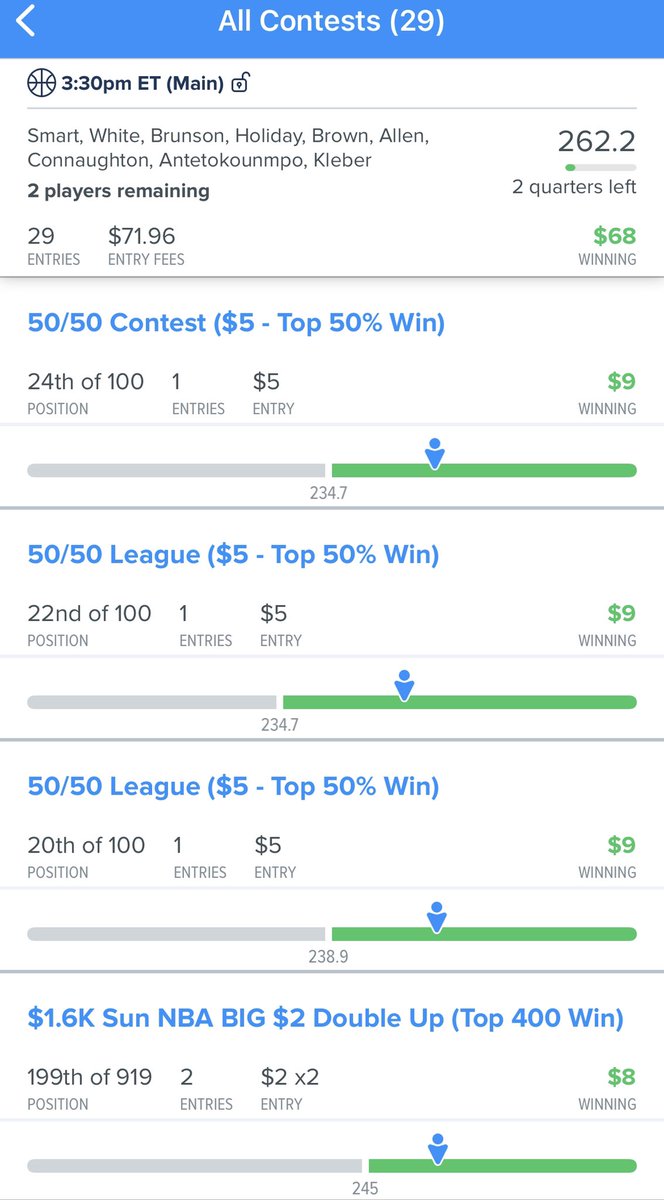 FBasketball101's tweet photo. Sunday’s last #NBA #DFS two game slate 🔥🏀

DK ✅ and FD 🅿️ (pushed/tie)

➡️ DM us to get MLB lineups for summer ⚾️ https://t.co/Gc3Vn1DaN1