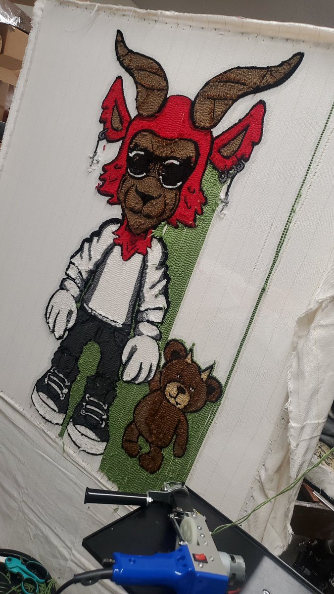DevinValentin4's tweet photo. 4' @GoatGauds Tapestry is almost complete... Tap In &amp; Mint a #GoatGauds #NFT today ..Use referral code #151 upon minting for a chance to win a FREE #GG carpet.. Turn ur #GOAT into a custom, handmade work of art.. DM me with inquiries.. #Utility #WayTooLit #PYH https://t.co/aLYm4F7NeW
