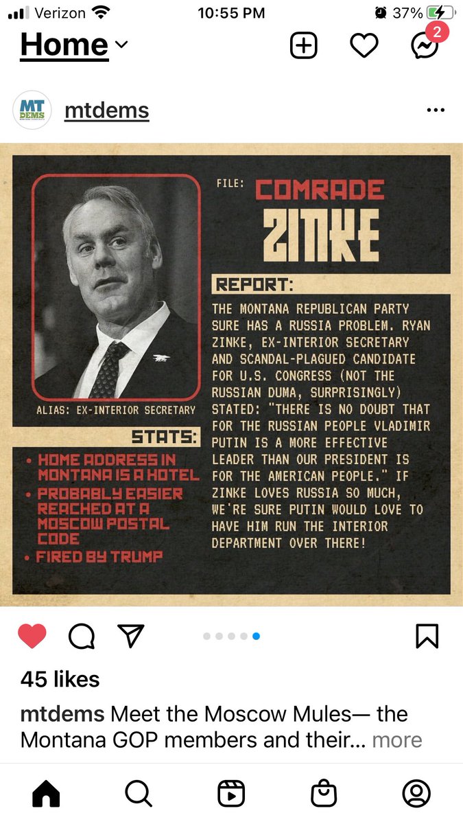 meyerbeck1's tweet photo. @RyanZinke Go back to CA where you live. https://t.co/YtPzuY9QnO