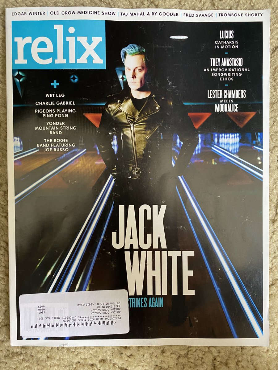 AdrianSzozda's tweet image. Excited to be part of this month&apos;s relix magazine featuring two of my favorites Jack White and Old Crow Medicene Show!

Check out &quot;Barefoot in the Rain&quot; on the CD Sampler

#relix #adrianjohnszozda #barefootintherain #JackWhite #oldcrowmediceneshow #relixmagazine