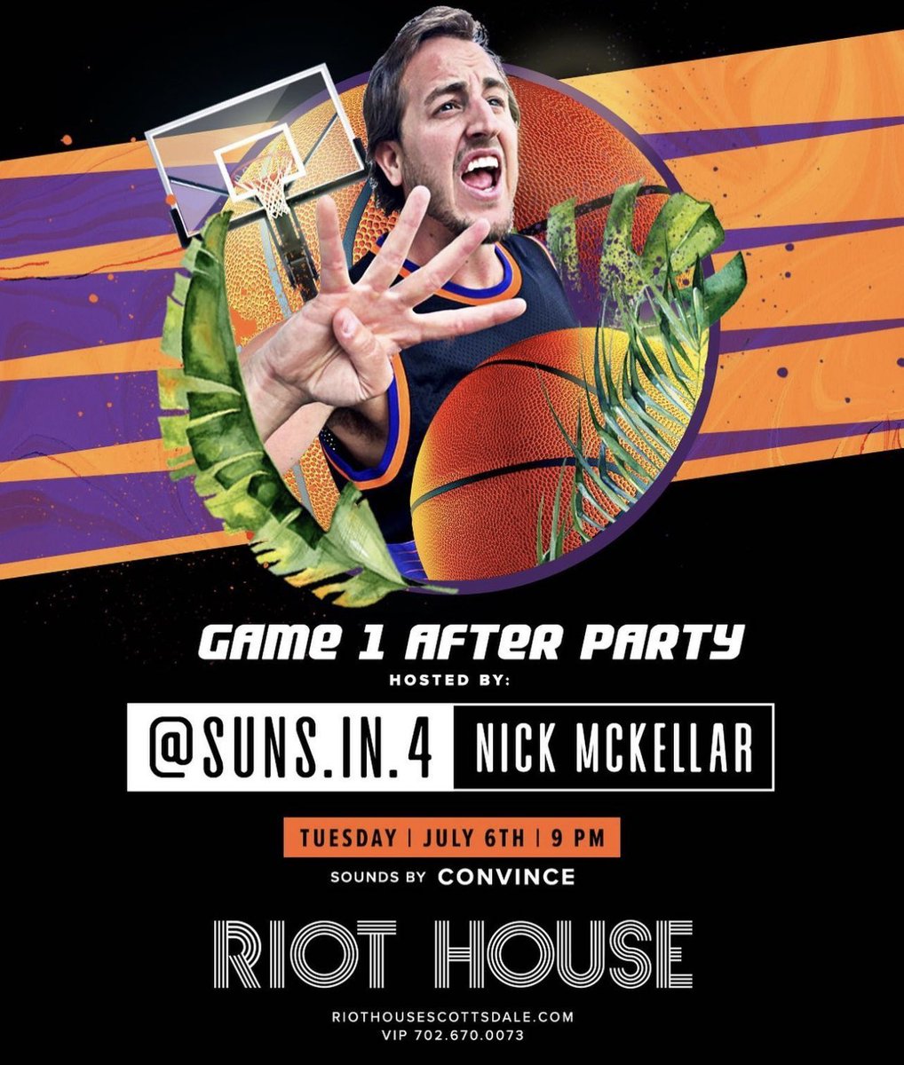 PanKnick's tweet photo. Damn suns in four guy couldn’t even milk it after game 7 #partyDone https://t.co/HO35v1gxgD