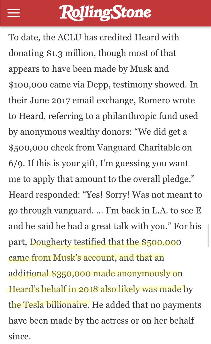 LillyJane916's tweet photo. In short, Amber Heard is a fraud. And the ACLU was complicit in helping her lie to the world.
They all wanted to step on Johnny Depp and use his name bc they knew his celebrity would bring attention to them and increase their status. https://t.co/PkYzFNPvKk