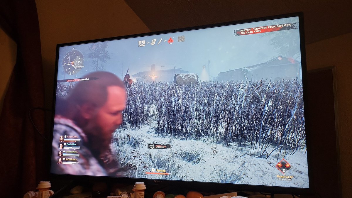 Rynkoth's tweet photo. @SaberGames I get the game is but,  but it just froze my ps5. Not to mention it feels like the demons are a little weak compared to survivors. https://t.co/Yy2EehLPck