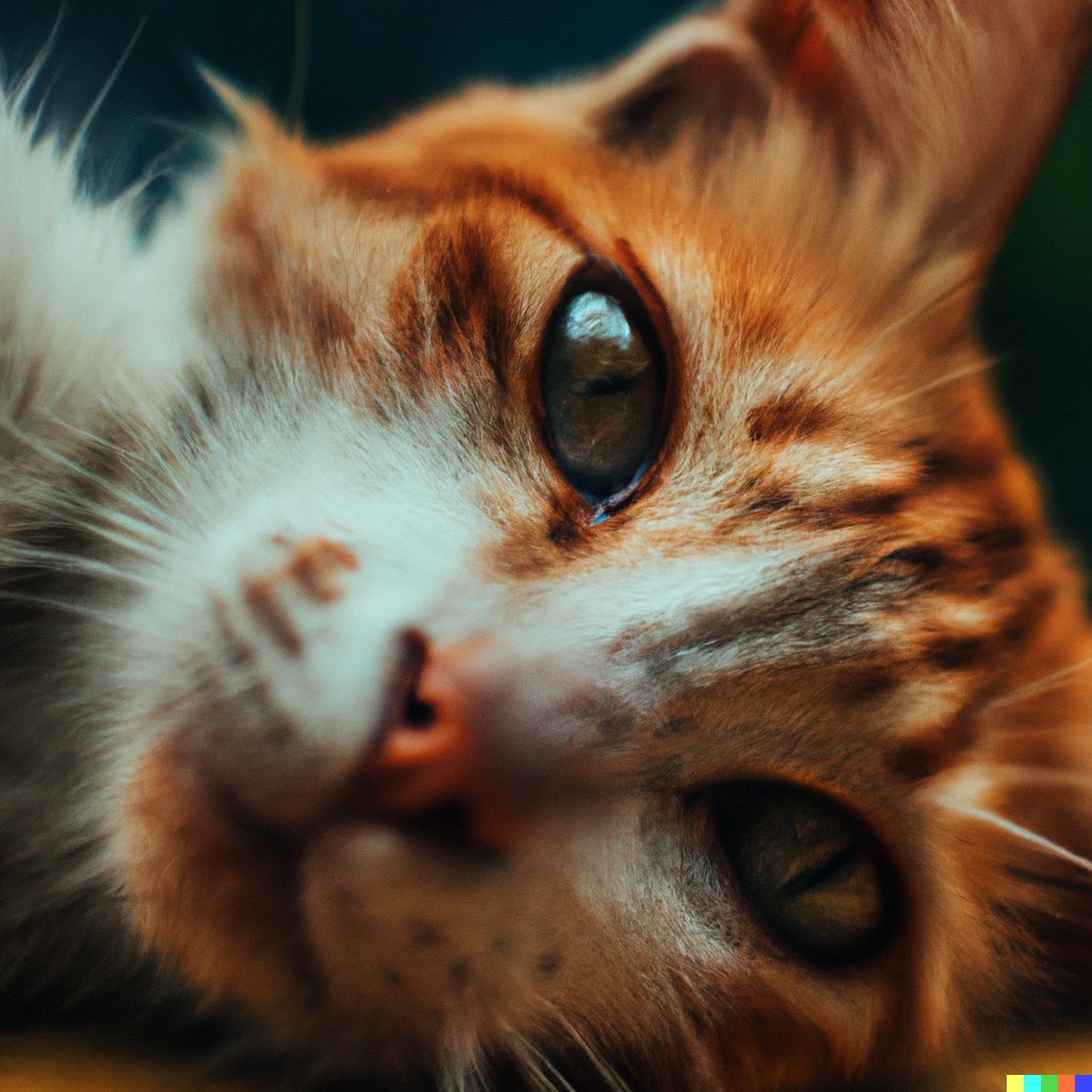 cer_andrew's tweet photo. "A macro 35mm photograph of a cat with intense eyes, 8K, bokeh"

#dalle #dalle2 https://t.co/UwXpxSTXft