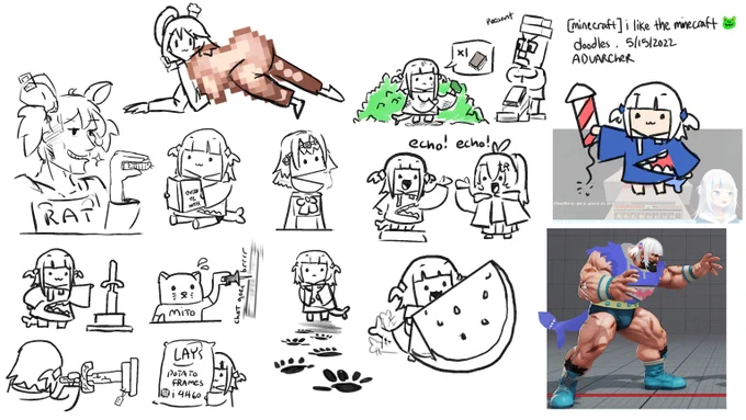 Gura stream doodles tonight!

#gawrt 