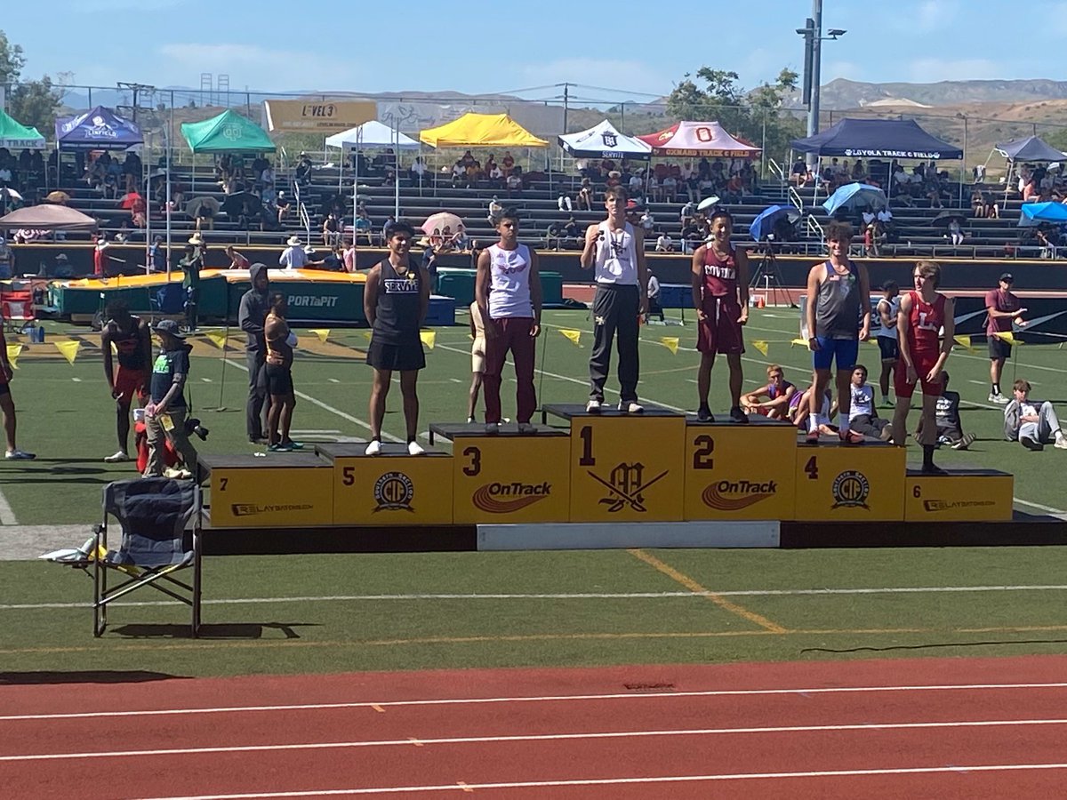 CovinaAthletics's tweet photo. @CIFSS 🏃🏽‍♂️ placers for the @CovinaColts 
Noah Sinpoonpak - 2nd Pole Vault
Marcial Velazquez- 3rd Pole Vault
Kerry Smith - 3rd 400m
Cory Gamero - 3rd discus 
Estevan Brown - 5th long jump
@CovinaValleyUSD @James_Escarcega @SGVNSports https://t.co/NRs9NCjxIG