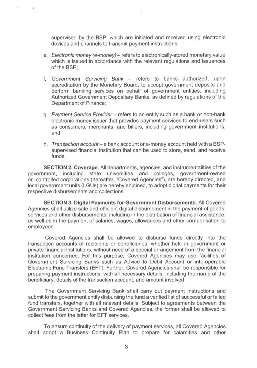 manilabulletin's tweet photo. JUST IN: Malacañang issues Executive Order No. 170, ordering government offices to adopt digital payments for disbursements and collections. [1/2] | via @argyllcyrus_MB https://t.co/BPSgvKDIOP