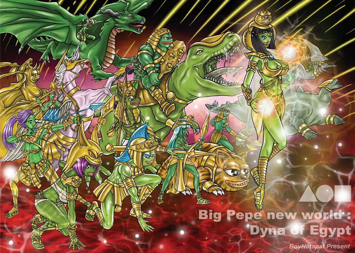 Big Pepe new world : Dynasty of Egypt 🔥
👉 foundation.app/@boynatapat/fr…

A new journey, new dynasty, and new battle ready!!!
A new legend begins, when Big Pepe travels to new world meet new friends. A great battle awaits him.

#frog #frogfam #pepe #pepethefrog #nft #nfts #NFTartwork