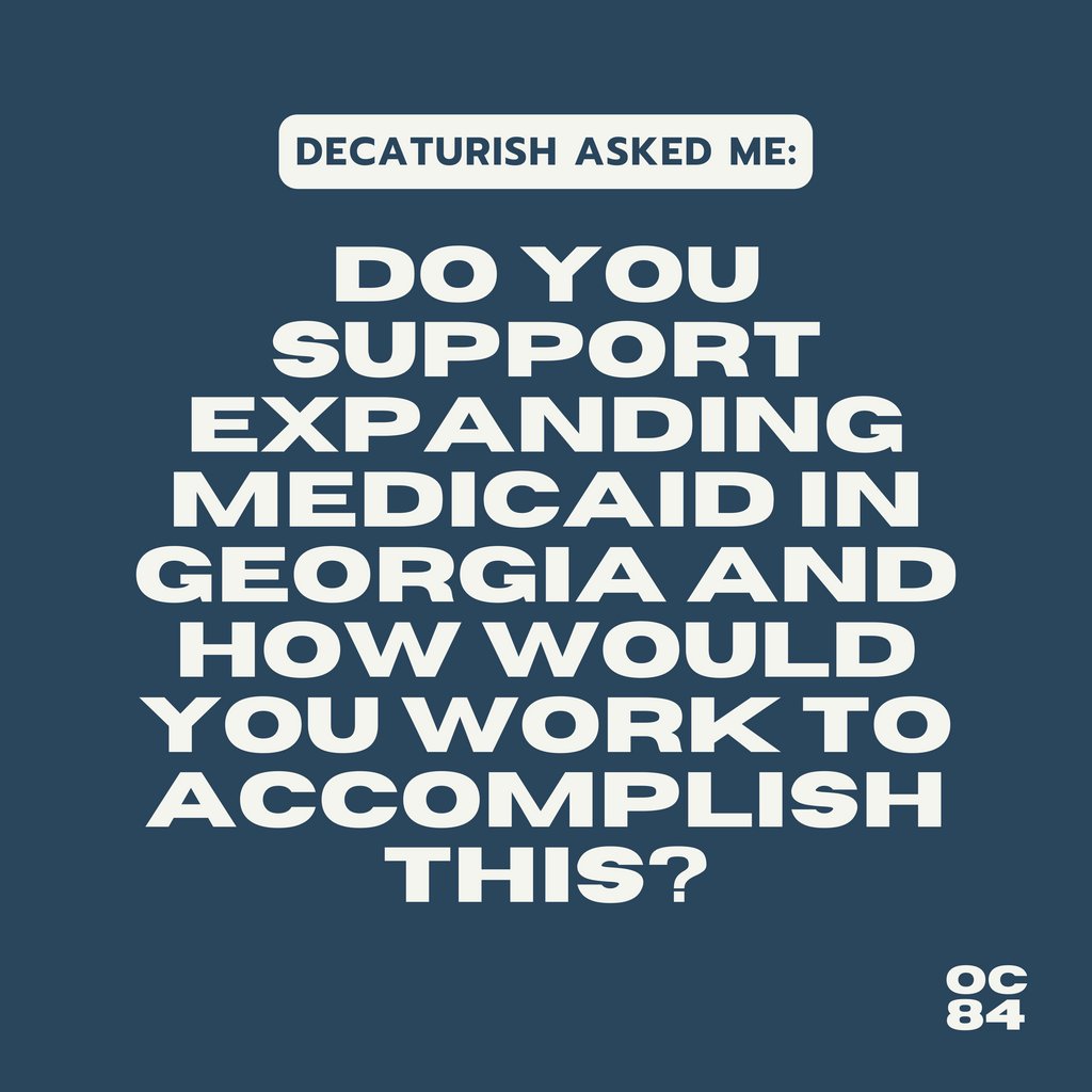 VoteForOmari's tweet photo. My answer: Yes. The well-being of all Georgia citizens is a top priority for me. I believe we’re a stronger state when we’re healthy and I support policies that will make this ring true across our state. Check out more of my Q&amp;A with Decaturish: https://t.co/fqKj9ceTdf. https://t.co/QkgOup9J6G