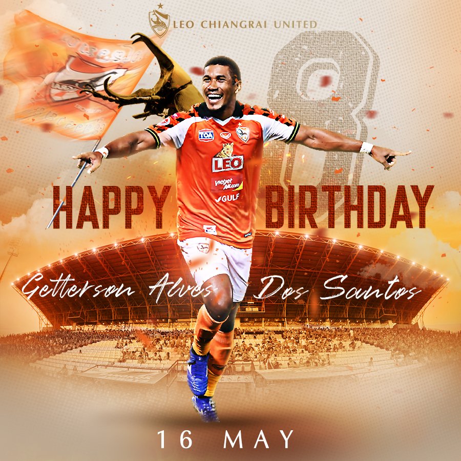 Chiangraiunited's tweet photo. 🎂 𝙃𝙖𝙥𝙥𝙮 𝘽𝙞𝙧𝙩𝙝 𝘿𝙖𝙮 🎁
#CRUTD_No8 𝙂𝙚𝙩𝙩𝙚𝙧𝙨𝙤𝙣  𝘈𝘭𝘷𝘦𝘴 𝘥𝘰𝘴 𝘚𝘢𝘯𝘵𝘰𝘴
🥇⚽️🧡 
🙏 We wish you a healthy year. Whatever you wish may it be fulfilled &amp; Achieve your entire goal🧡
#HappyBirthDay #Getterson
#หมู่เฮามาเชียร์เจียงฮาย
#LeoChiangraiUnited 
#No8 https://t.co/7ci75WgfKL