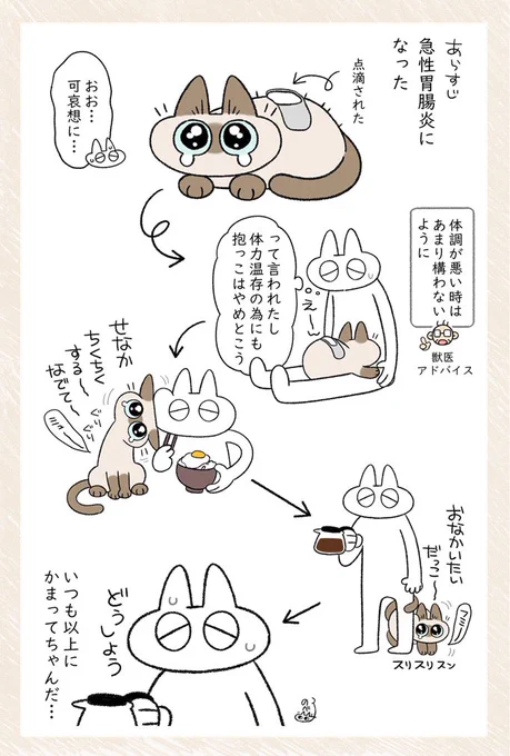 安静にしててよ… #シャム猫あずきさんは世界の中心 