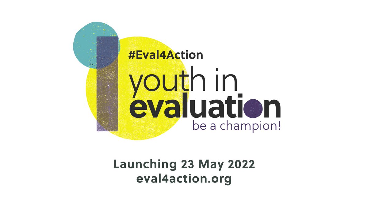Youth &amp; young evaluators are a transformative force for more inclusive, equitable &amp; sustainable development
 
Join us in stepping up meaningful youth engagement in evaluation!
 
Celebrating Youth in Evaluation on 23 May.
Register at eval4action.org/youth-in-evalu…
#Eval4Action