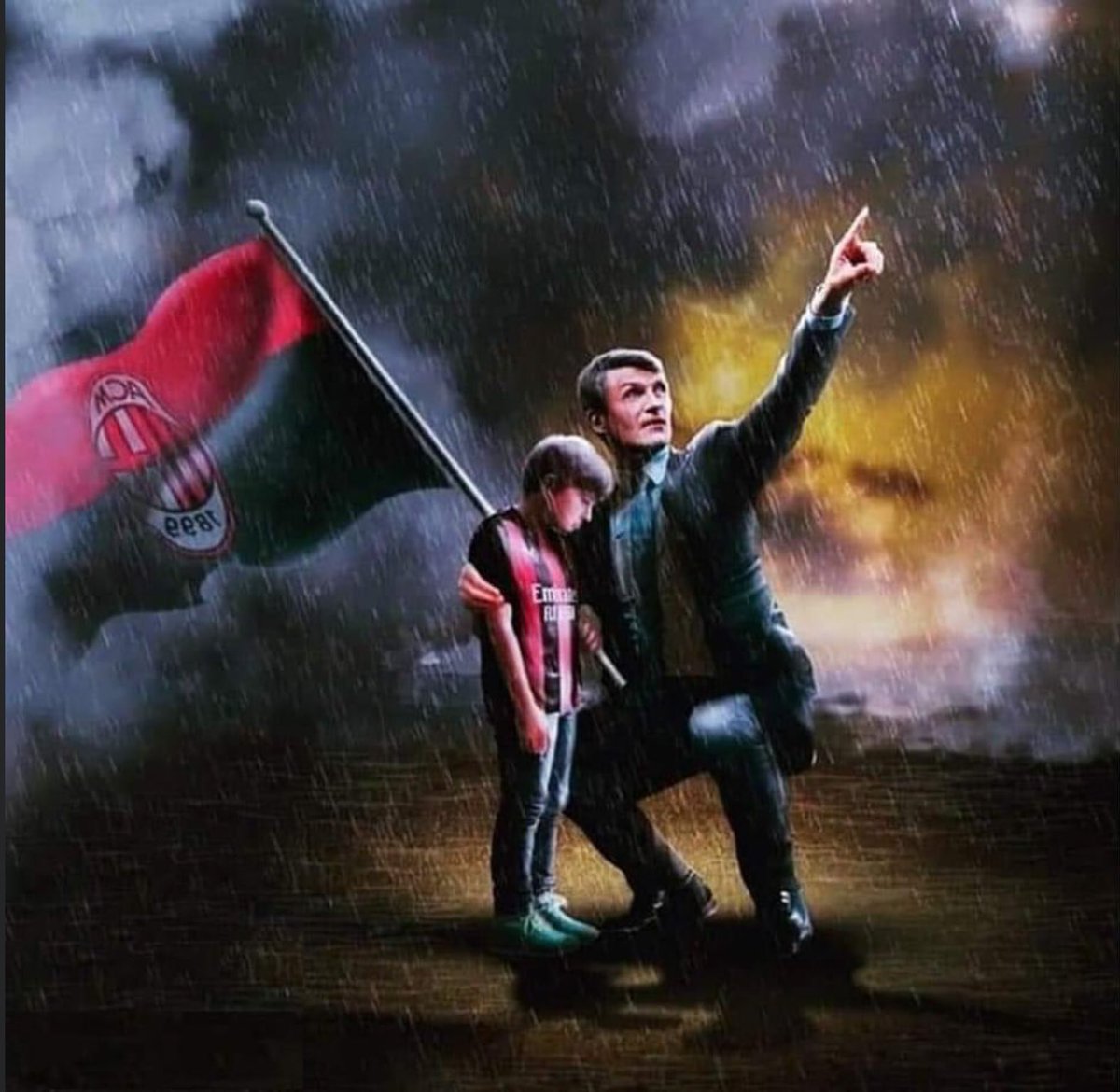 ACMilanSydney's tweet photo. A very powerful message, Paolo #Maldini showing the light at the end of the tunnel in a stormy nigh to a young disheartened Rossonero fan.
We had 11 years of wilderness, but now we are back, we don’t have the best squad, but the most consistent, so close to an historic scudetto. https://t.co/Q9Ha7TZzDM