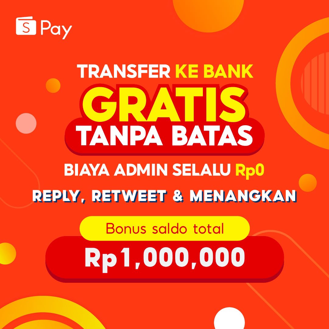 ShopeePay_ID's tweet photo. ✨GIVEAWAY SALDO SHOPEEPAY 1JT✨

Mau? Ikutin cara di bawah!

1. Follow @shopeepay_id
2. RT &amp; Like Tweet ini
3. Reply dengan gambar transaksi menggunakan fitur Transfer pakai ShopeePay &amp; gunakan hashtag #TransferPakaiShopeePay

10 pemenang diumumkan tgl 25 Mei! Semoga beruntung! https://t.co/wWcXTPrglW